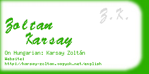 zoltan karsay business card